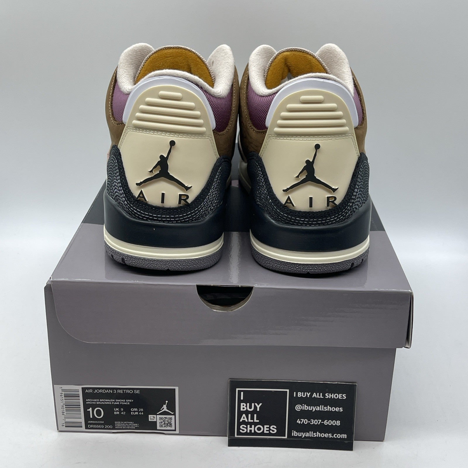 Size 10 - Air Jordan 3 Retro SE Winterized Brown Black Purple (DR8869-200)