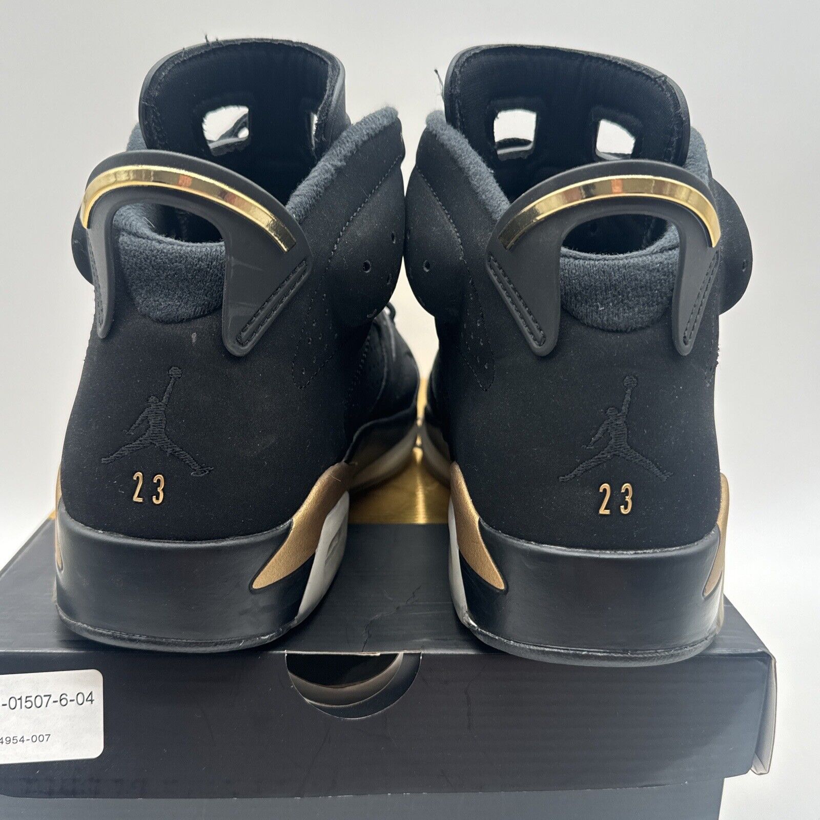 Size 10 - Jordan 6 Retro Defining Moments 2020 Black Gold Suede Icy Soles W Box