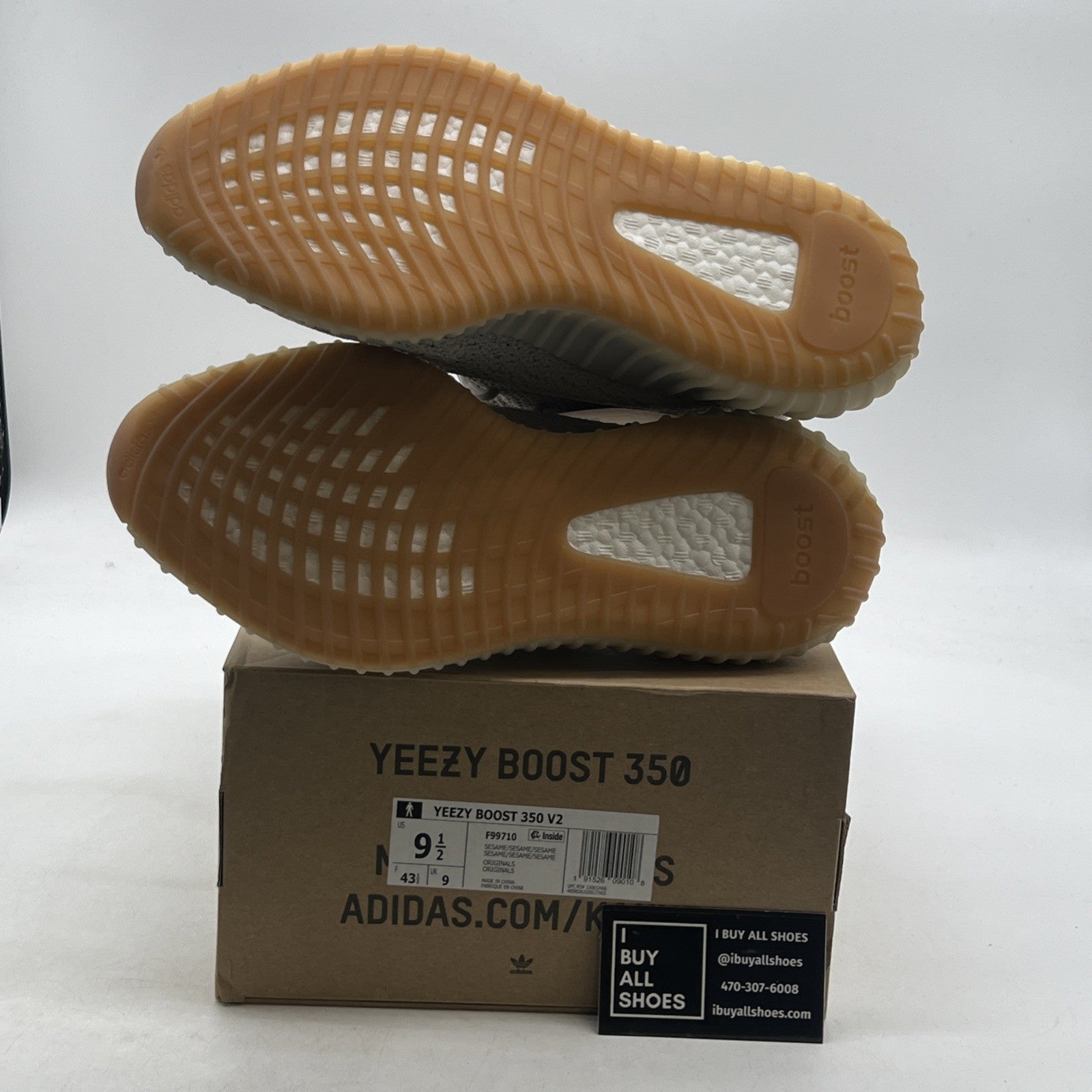 Size 9.5 - adidas Yeezy Boost 350 V2 Low Sesame (F99710)