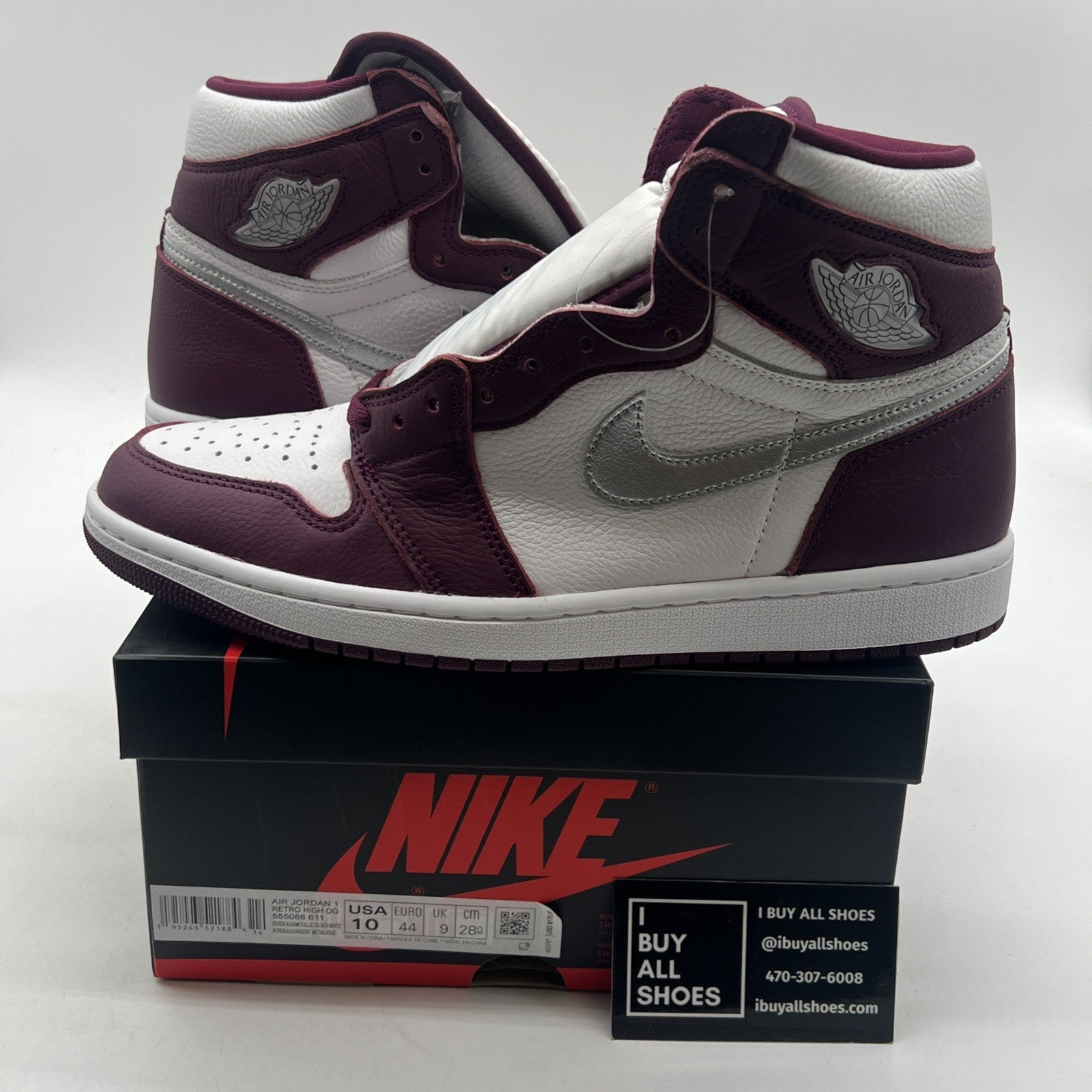 Size 10 - Air Jordan 1 Retro High OG Bordeaux (555088-611)