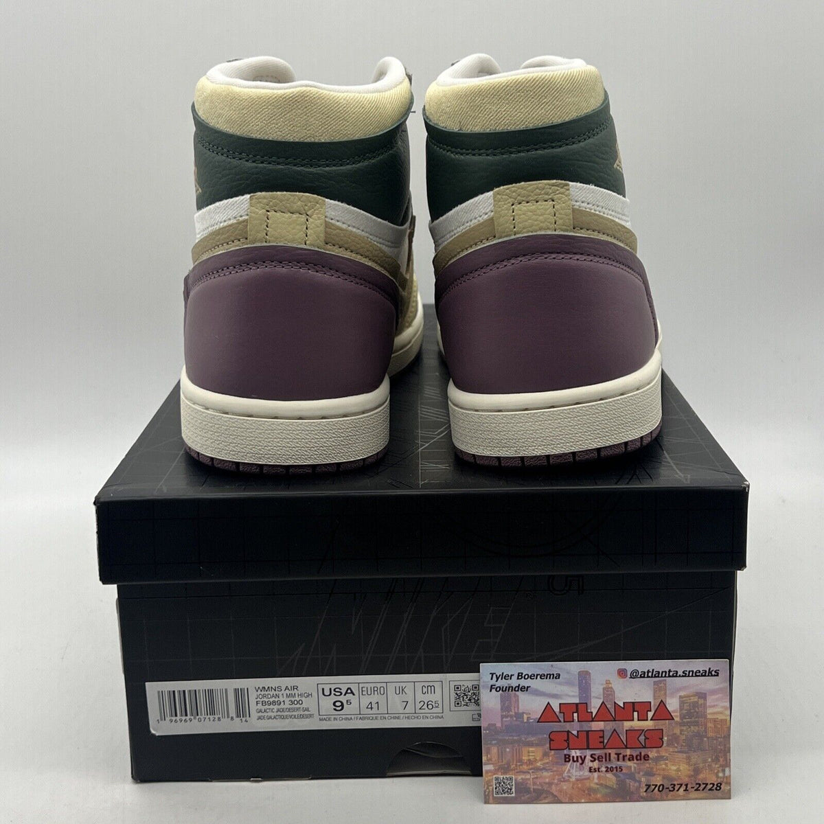 Size 9.5 - Air Jordan 1 Method of Make High Galactic Jade W Leather FB9891-300