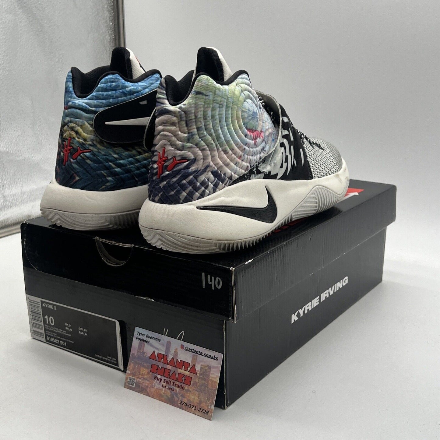 Size 10 - Nike Kyrie 2 Effect - Black White Blue (819583-901)
