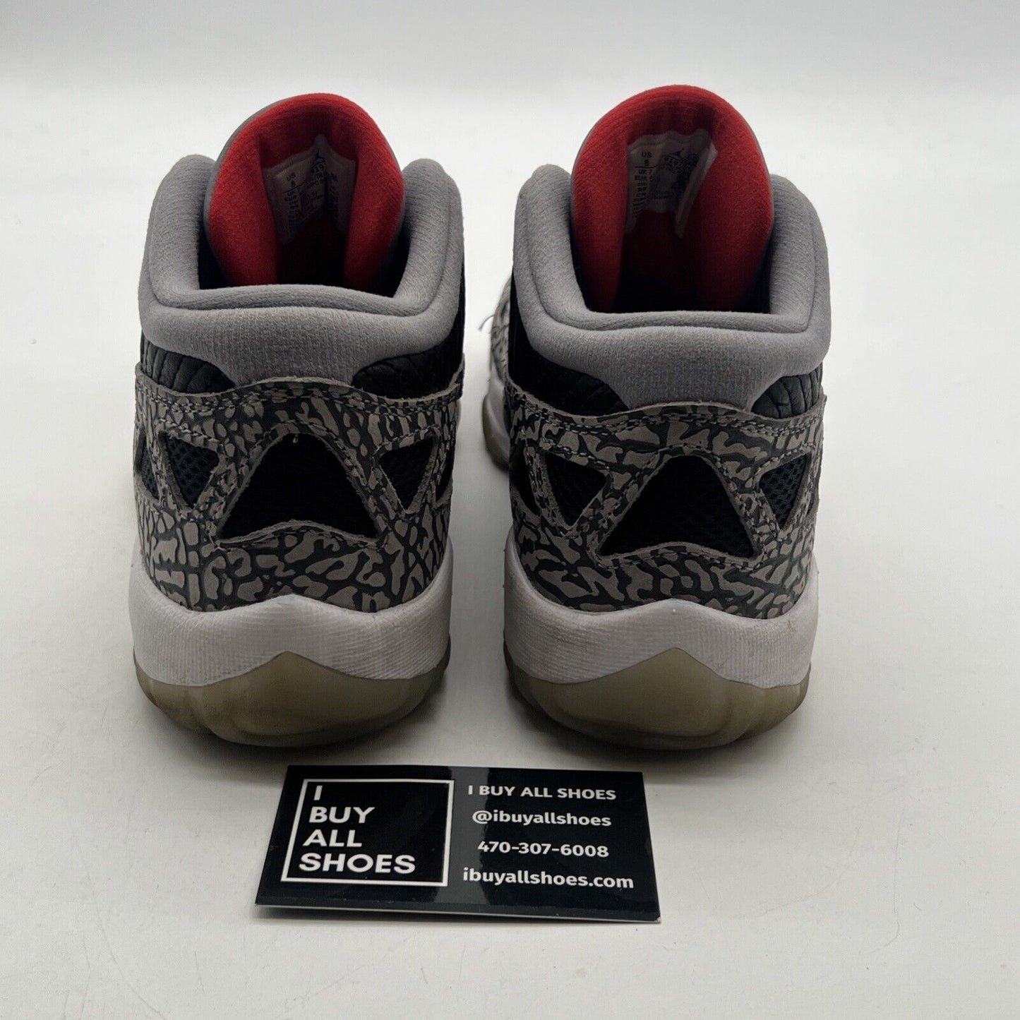 Size 8 - Air Jordan 11 Retro IE Low Black Cement (919712-006)