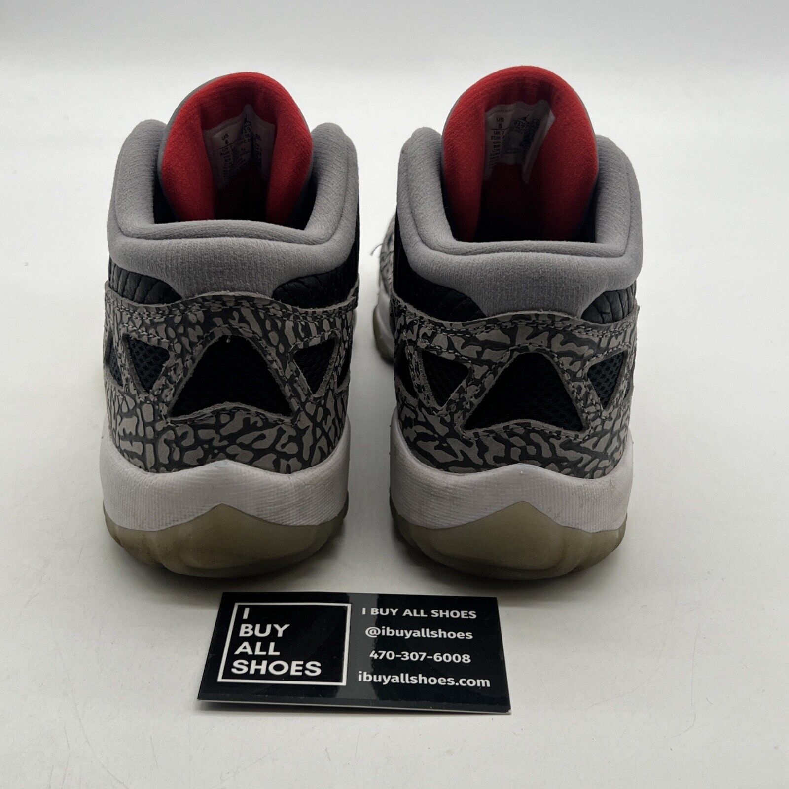 Size 8 - Air Jordan 11 Retro IE Low Black Cement (919712-006)