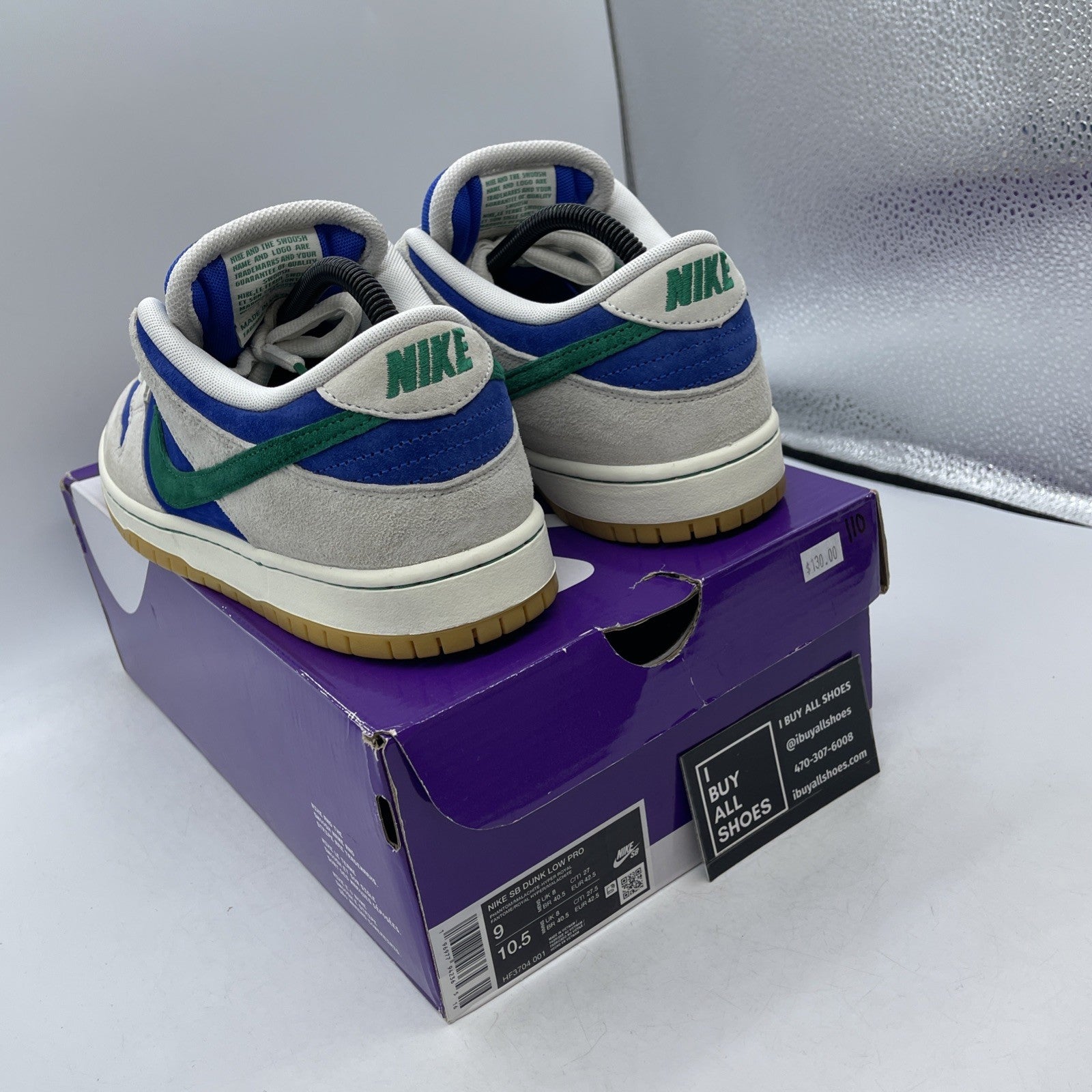 Size 9 - Nike Dunk Pro SB Low Hyper Royal Malachite (HF3704-001)