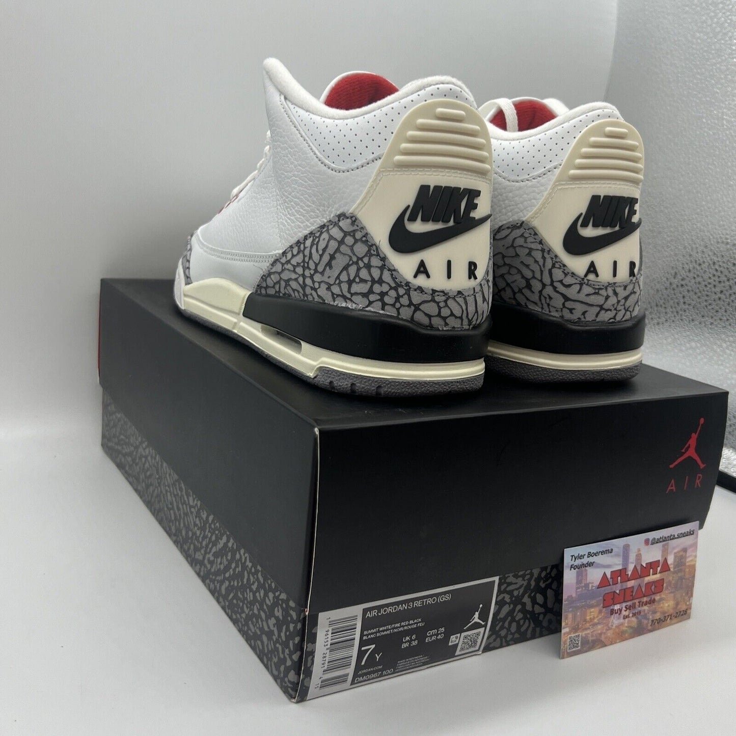 Nike Jordan 3 Retro White Cement Reimagined (DM0967-100) Grade School Size 7Y