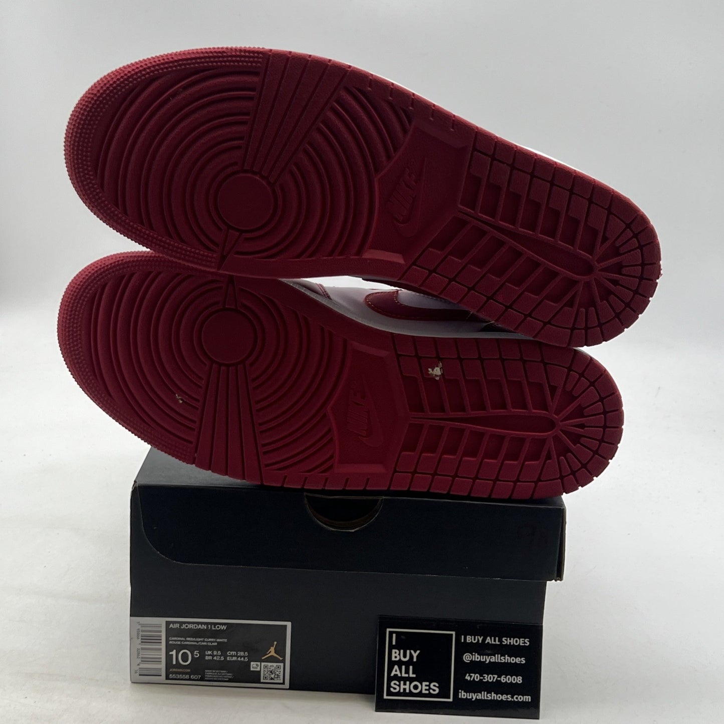 Size 10.5 - Air Jordan 1 Low Cardinal Red 2022 (553558-607)