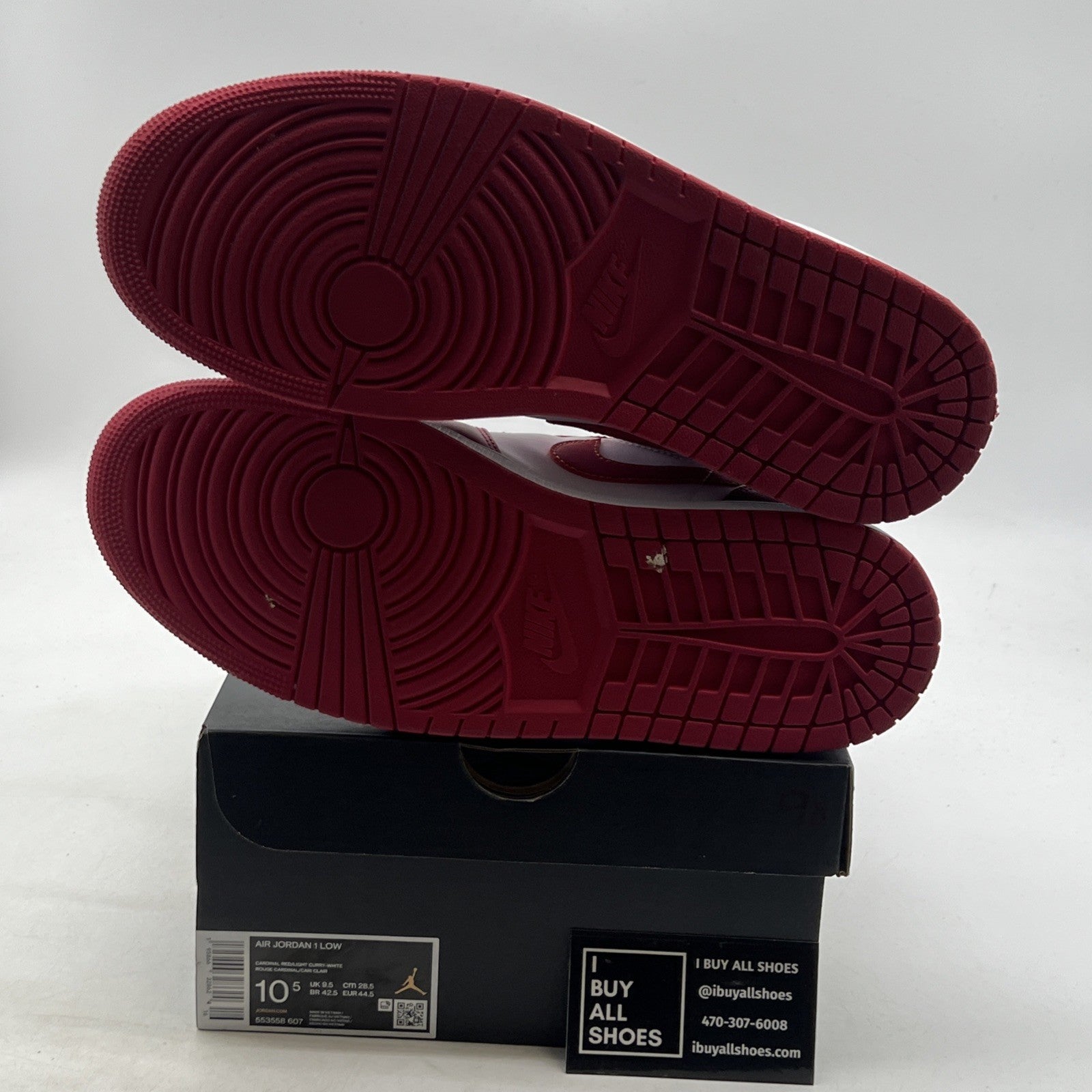 Size 10.5 - Air Jordan 1 Low Cardinal Red 2022 (553558-607)