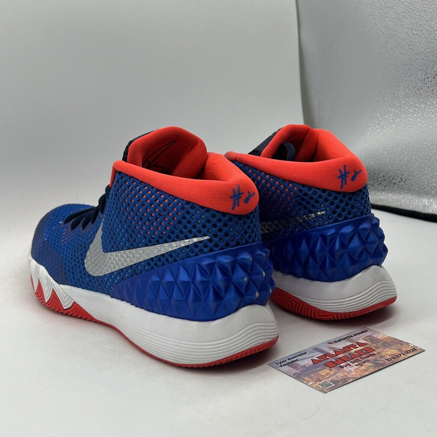 Size 10 - Nike Kyrie 1 USA - Blue White Grey Crimson Black (705277-401)