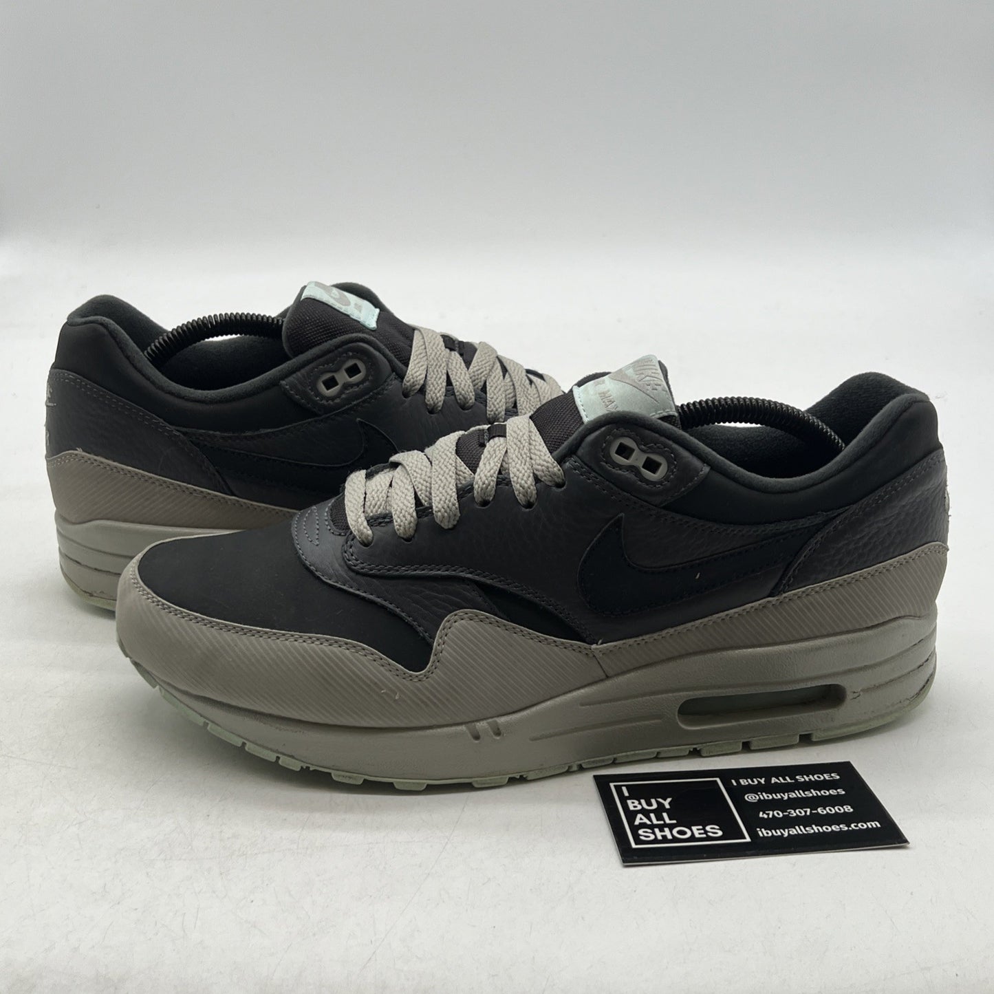Size 10 - Nike Air Max 1 Leather Dark Ash (654466-201)