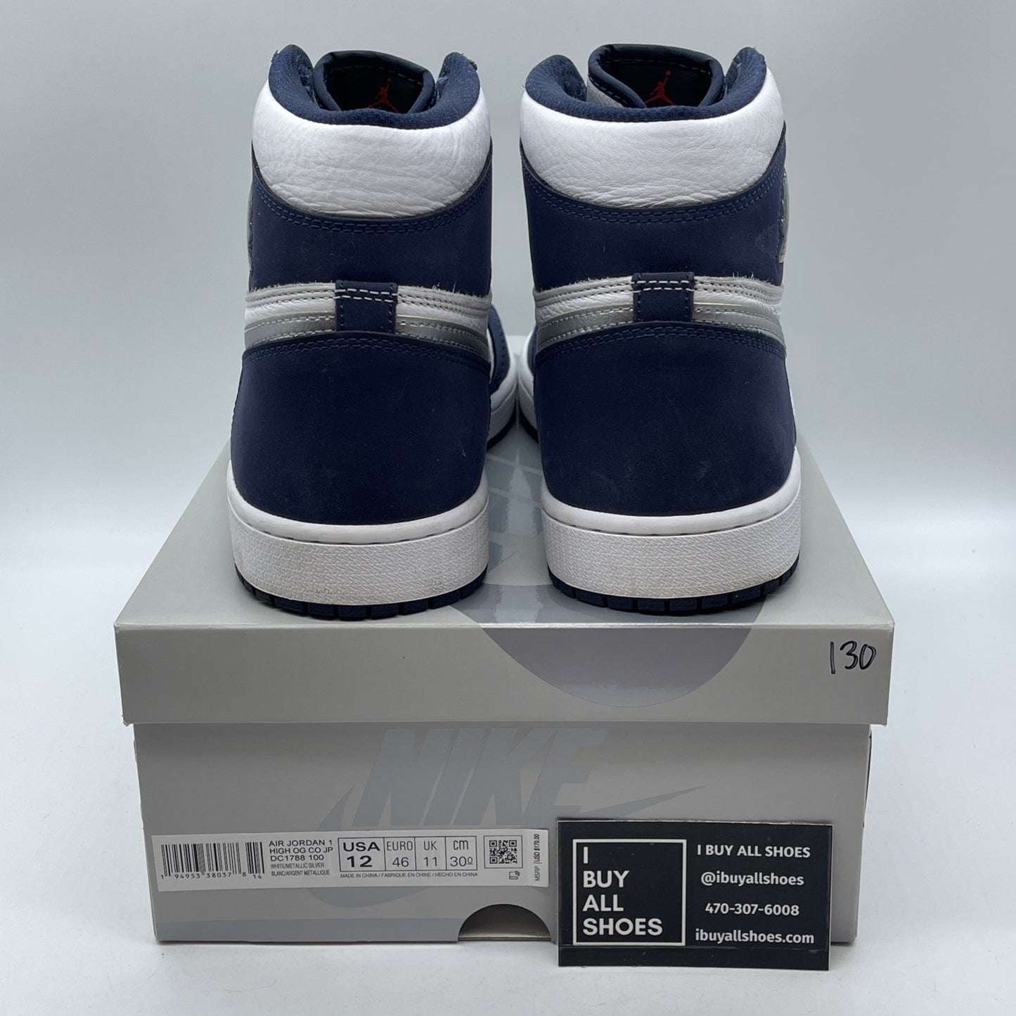 Size 12 - Jordan 1 Retro High CO.JP Midnight Navy White Suede (DC1788-100)