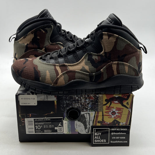 Size 10.5 - Air Jordan 10 Retro Woodland Camo (310805-201)