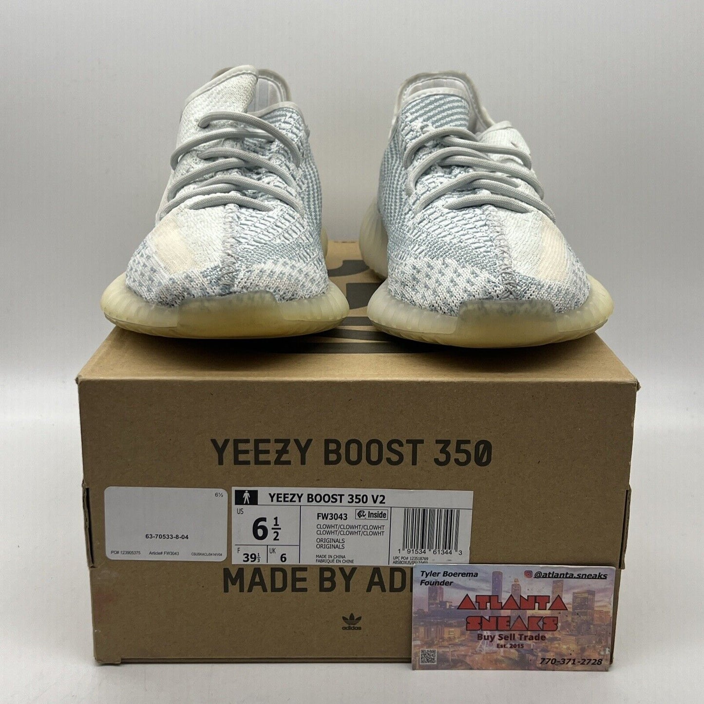 Size 6.5 - adidas Yeezy Boost 350 V2 Cloud White Non-Reflective (FW3043)