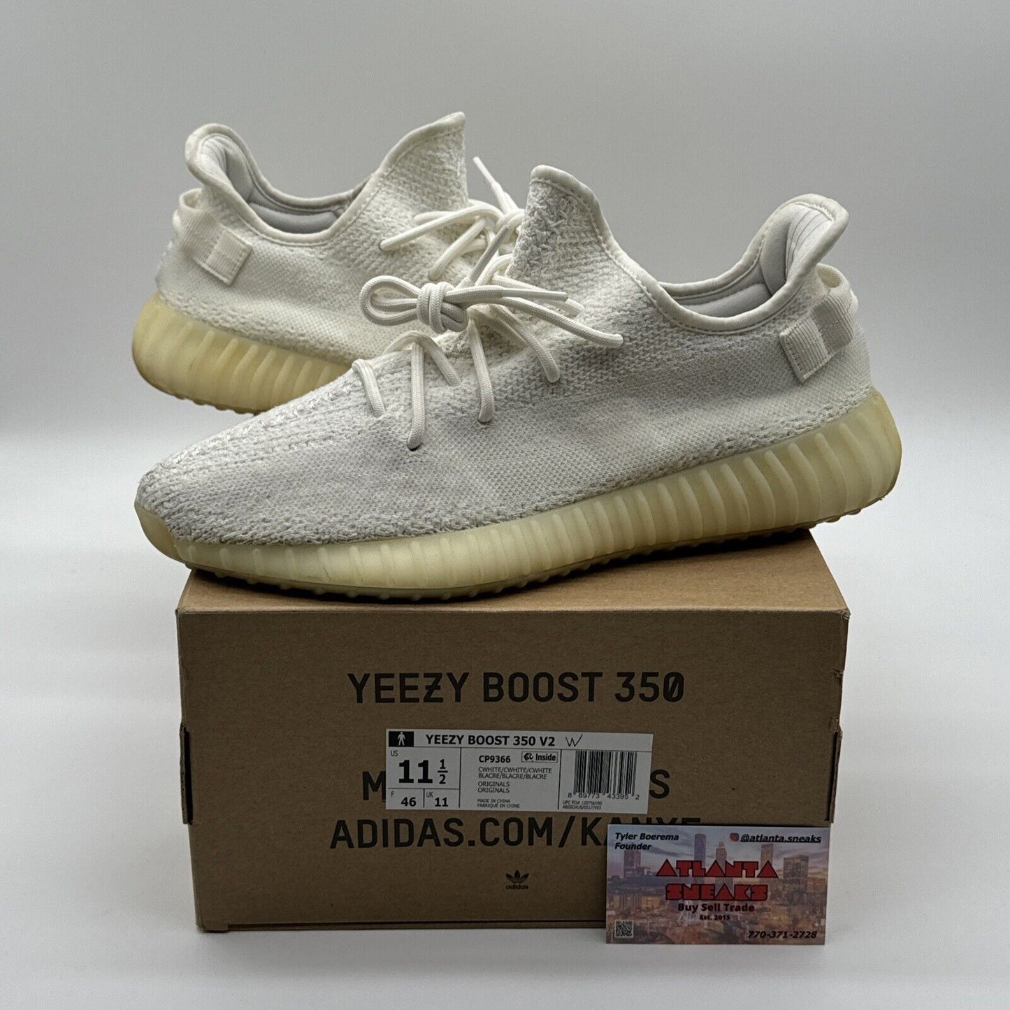 Size 11.5 - adidas Yeezy Boost 350 V2 Low Cream White / Triple White Boost Kanye