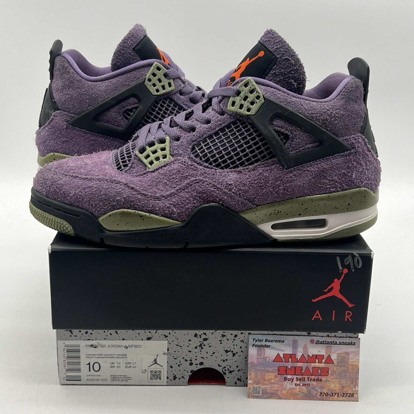 Size 10W - Nike Air Jordan 4 Retro Mid Canyon Purple (AQ9129-500)