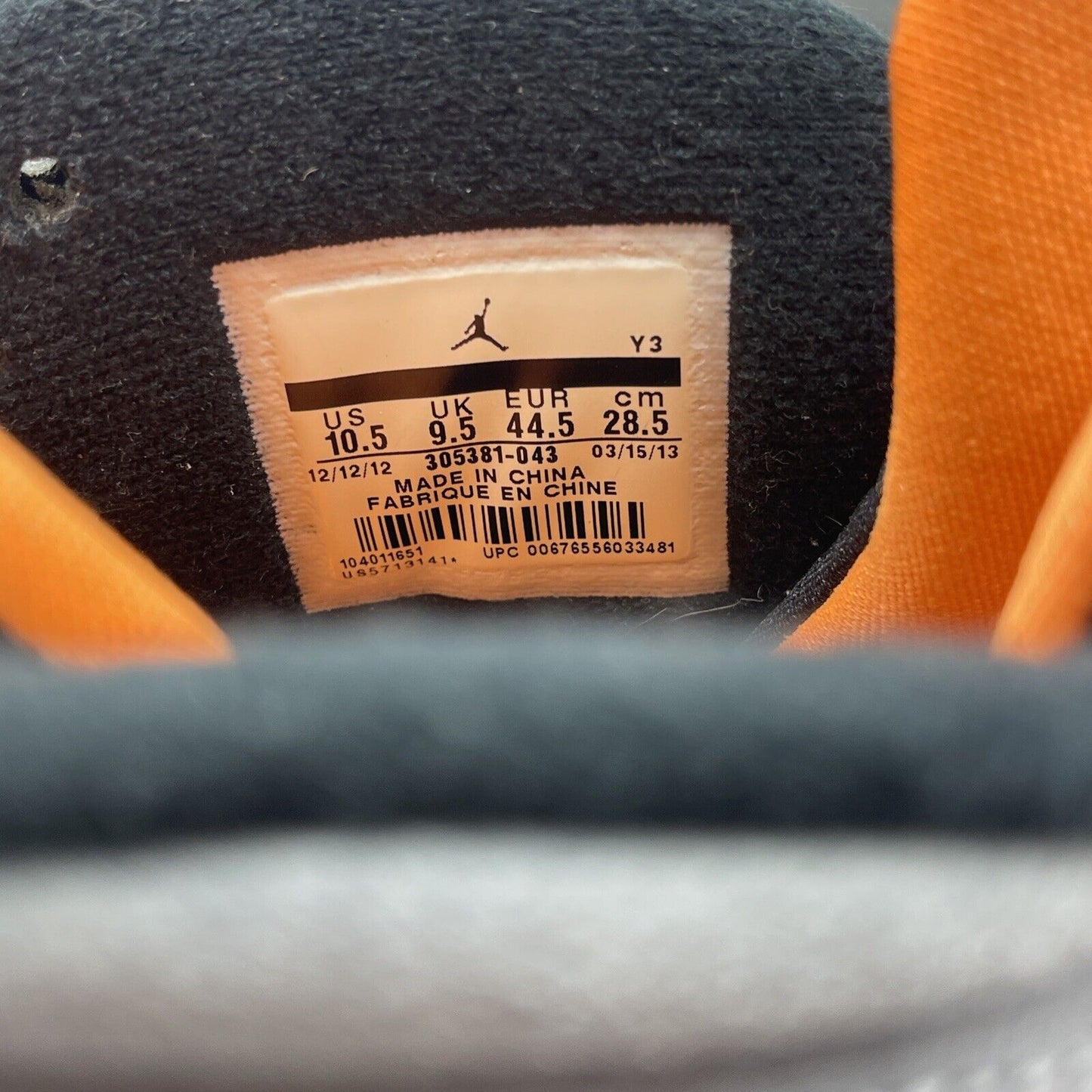 Size 10.5 - Air Jordan 8 Retro Phoenix Suns Black Grey Suede (305381-043)