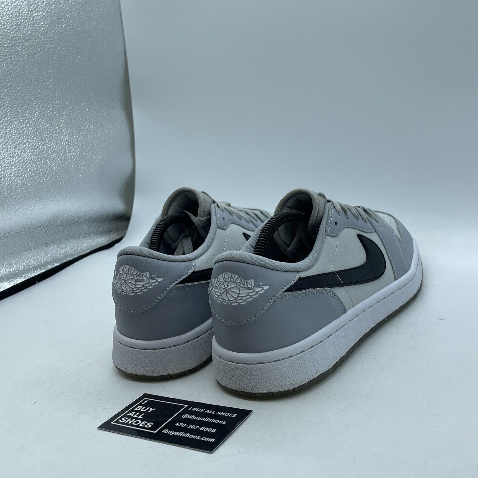 Size 11 - Jordan 1 Low Golf Wolf Grey White Black Leather (DD9315-002)