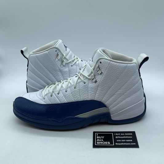 Size 11.5 - Jordan 12 Retro French Blue 2016 White Red Leather (130690-113)