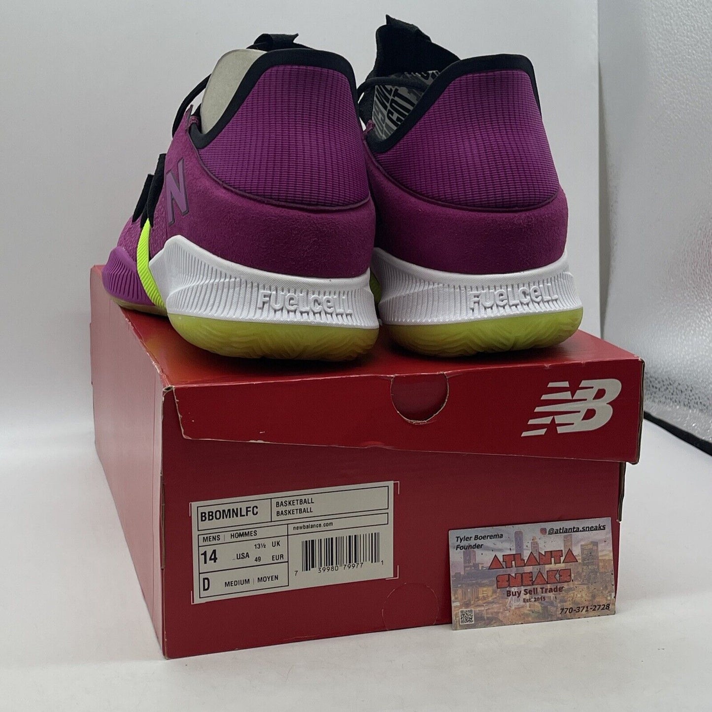 Size 14 - New Balance OMN1S Low Berry Lime Purple White Suede Leather (BBOMNLFC)