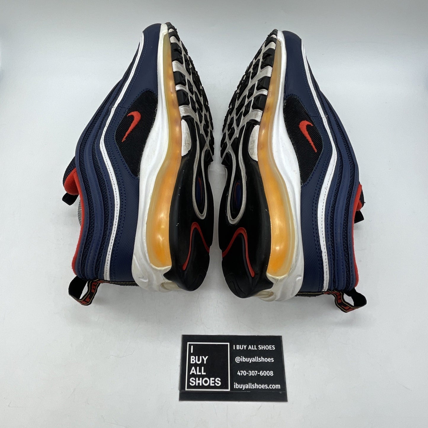 Size 11 - Nike Air Max 97 Midnight Navy Blue White Leather (921826-403)