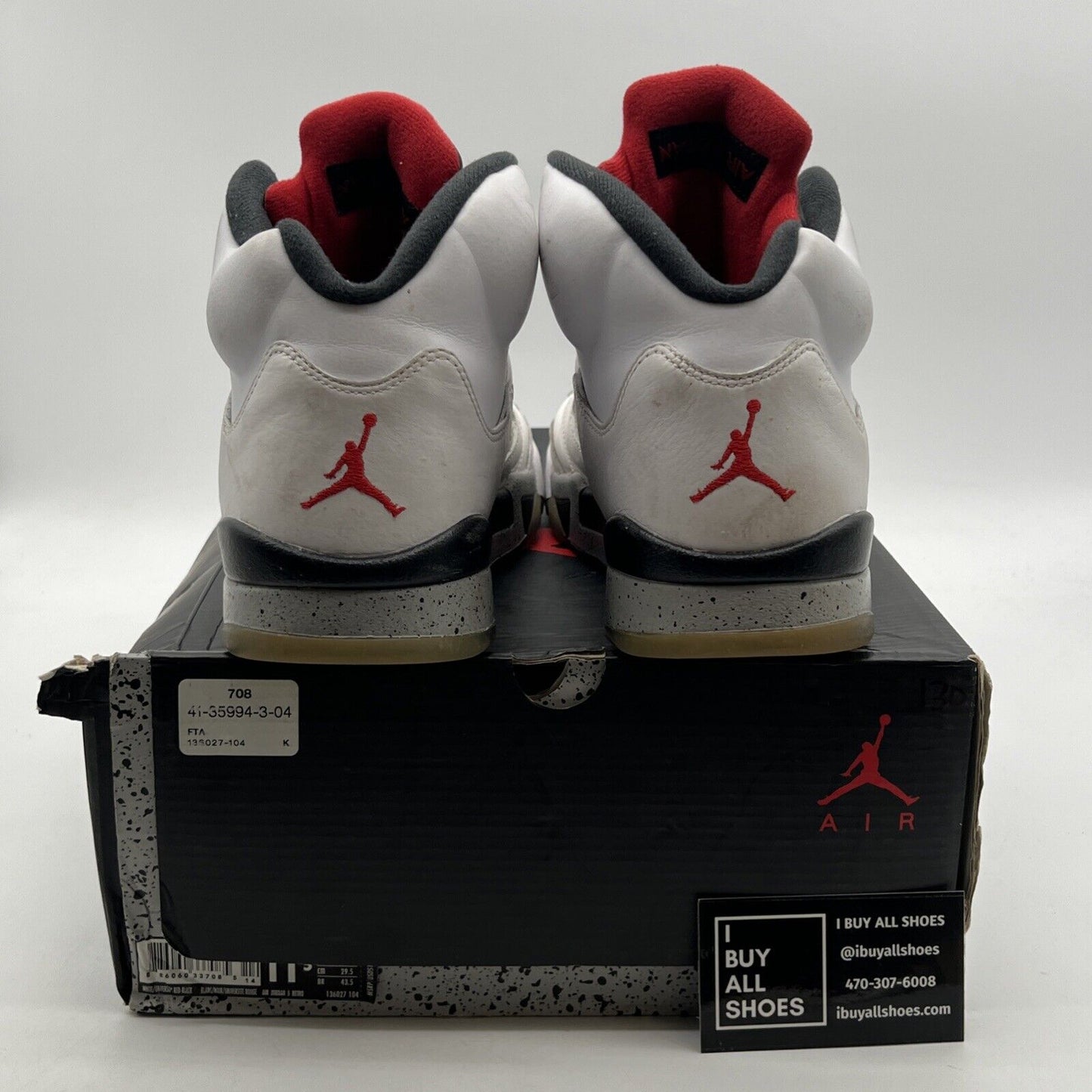 Size 11.5 - Air Jordan 5 Retro White Cement (136027-104)