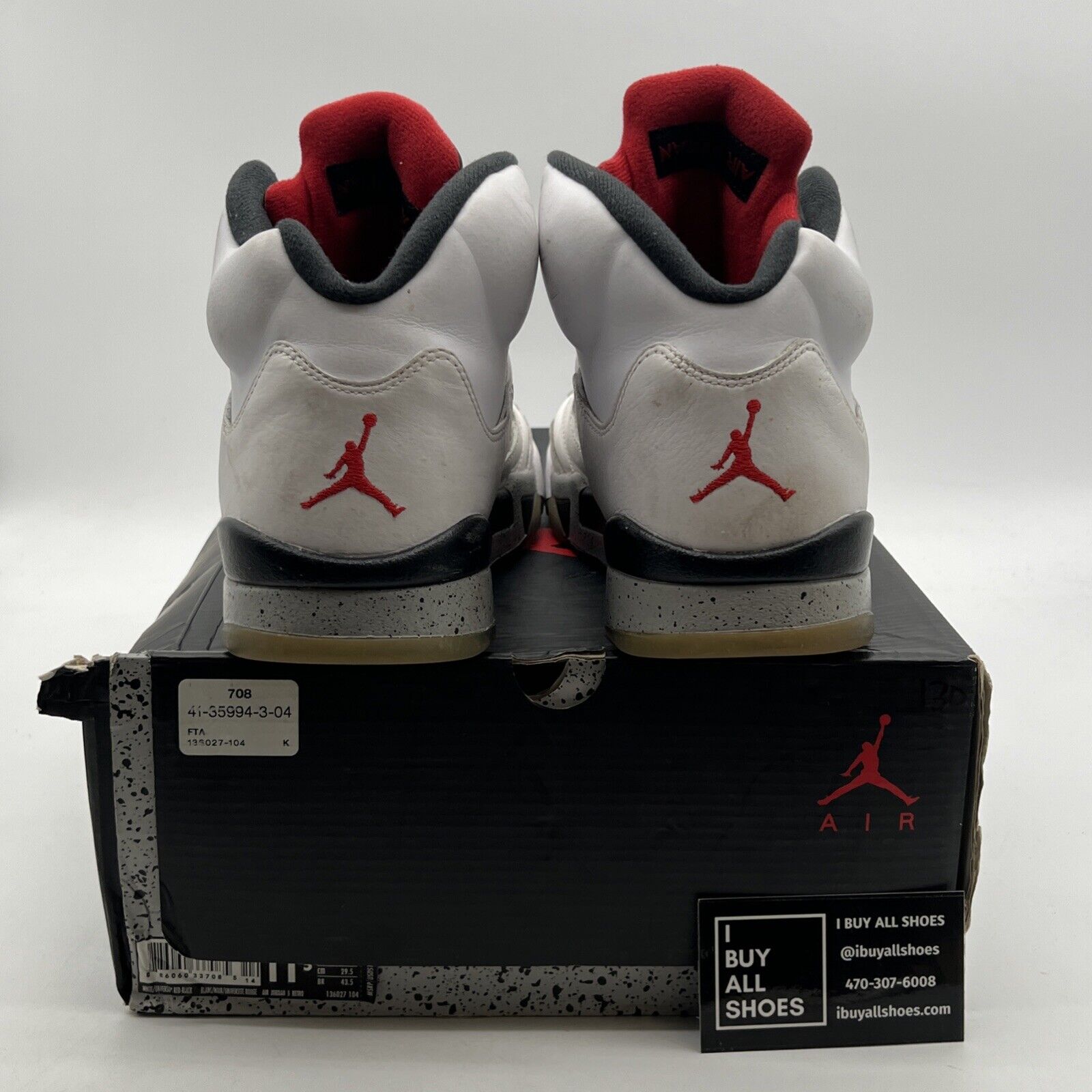 Size 11.5 - Air Jordan 5 Retro White Cement (136027-104)