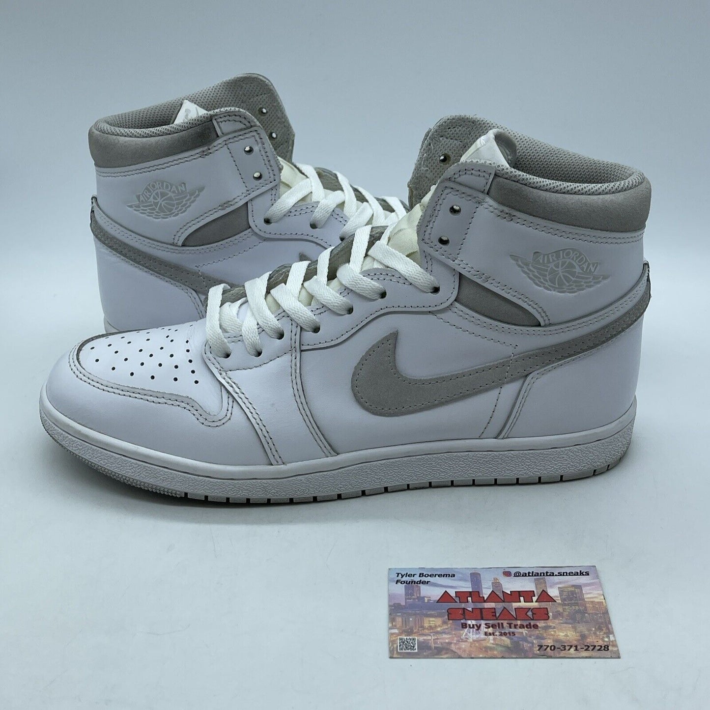 Size 10.5 - Jordan 1 Retro High 85 OG Neutral Gray White Suede (BQ4422-100)