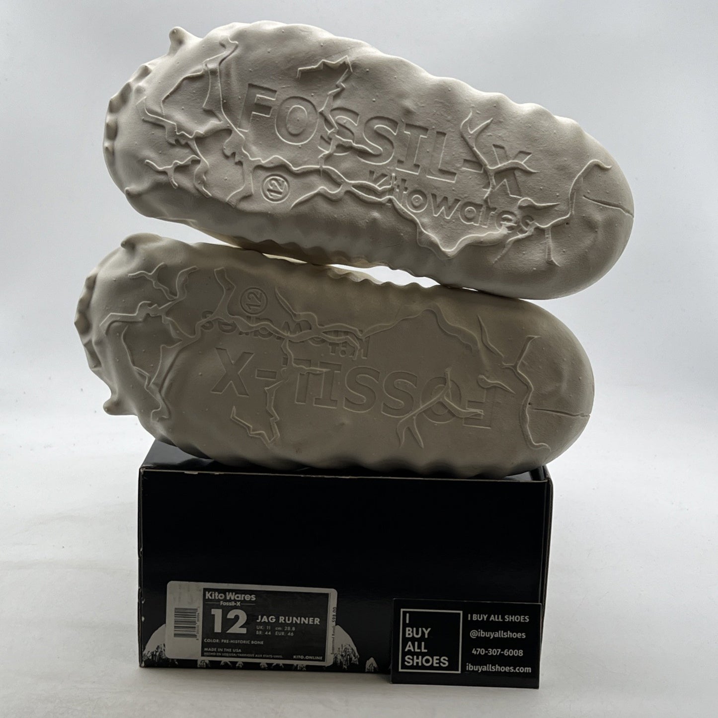 Size 12 - Kito Wares Fossil-X Jag Runners “Pre-Historic Bone”