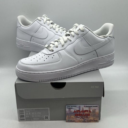 Size 11.5 - Nike Air Force 1 '07 Low Triple White Brand New Og All