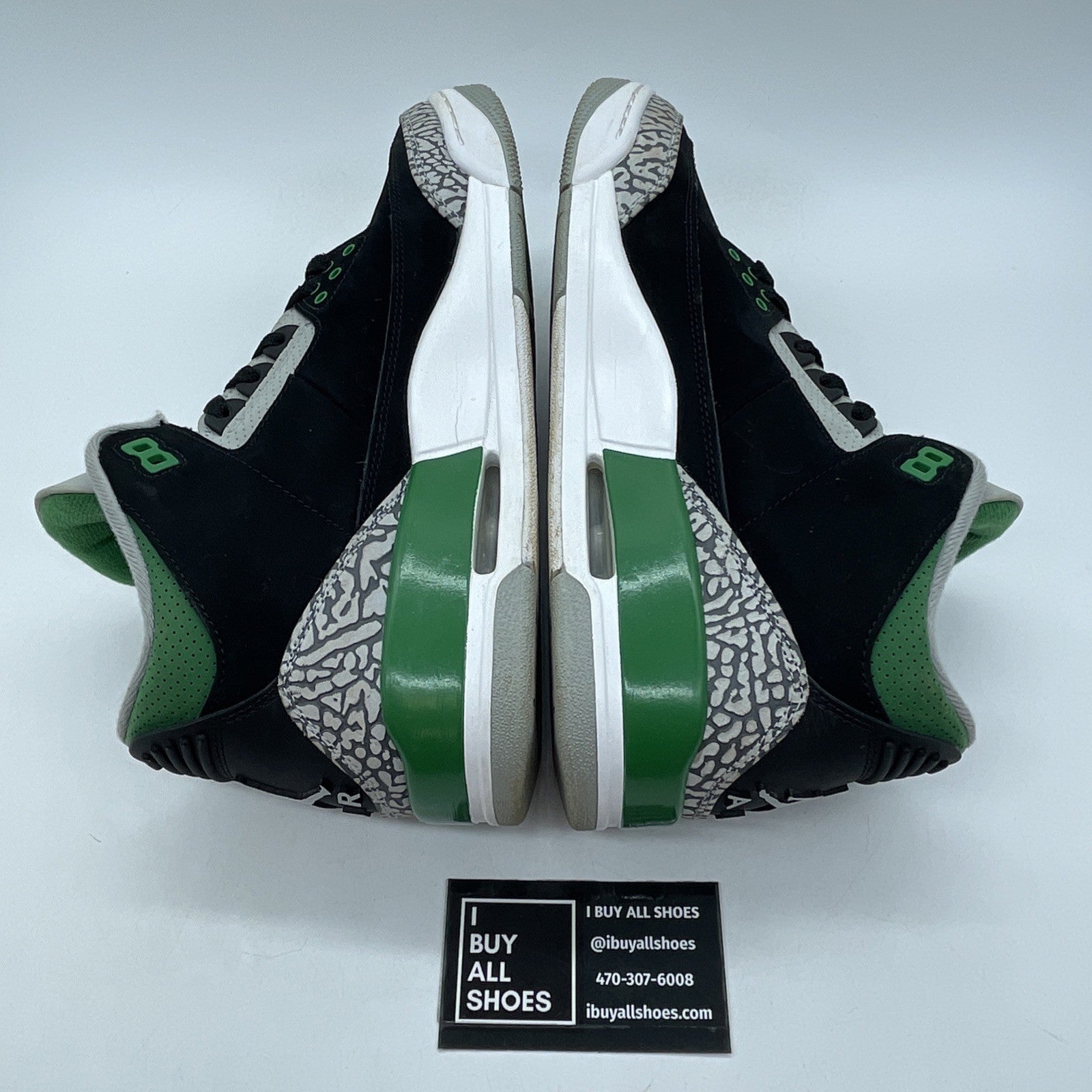 Size 9 - Jordan 3 Retro Mid Pine Green Black Grey White Suede (CT8532-030)