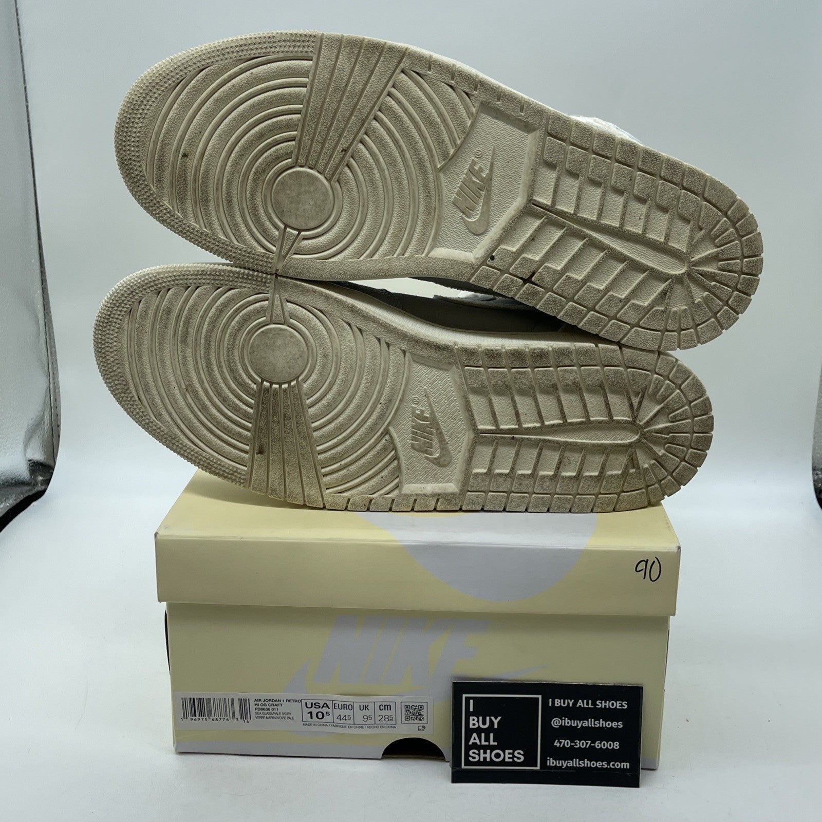 Size 10.5 - Air Jordan 1 Retro OG Craft High Ivory Grey Suede (FD8636-011)