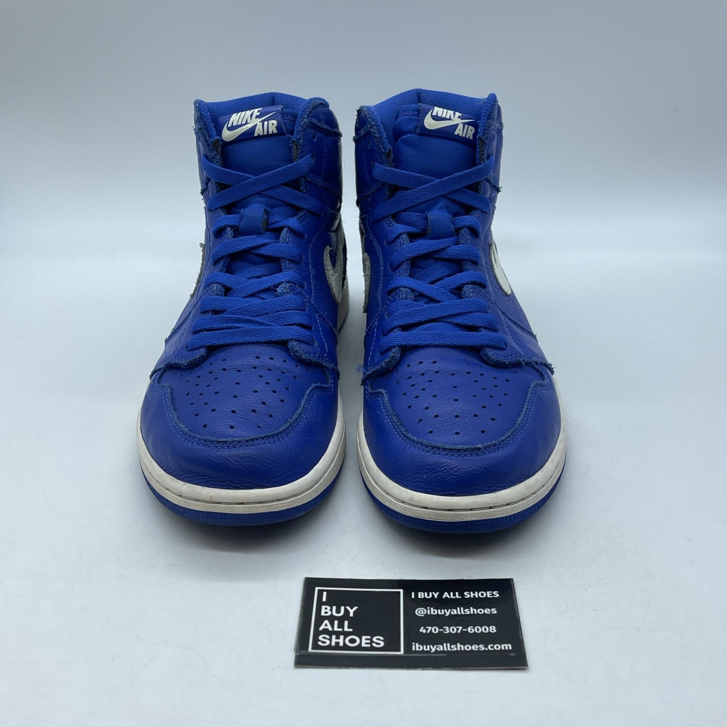 Size 9.5 - Jordan 1 Retro High OG Hyper Royal White Black Leather (555088-401)