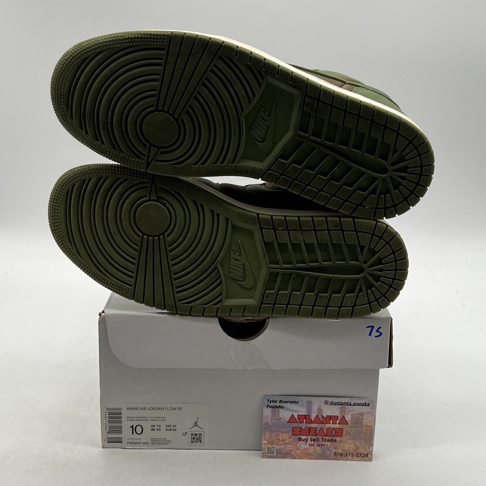 Size 10 - Air Jordan 1 SE Low Olive Brown Kelp W (FB9893-300)