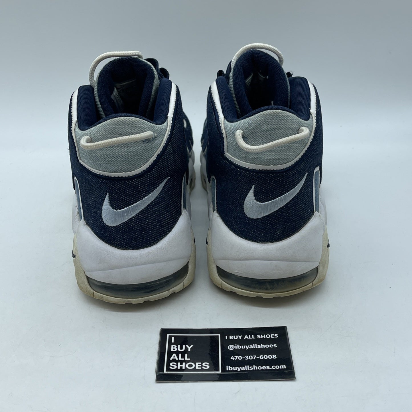 Size 11.5 - Nike Air More Uptempo 96 Denim White Blue Suede (CJ6125-100)