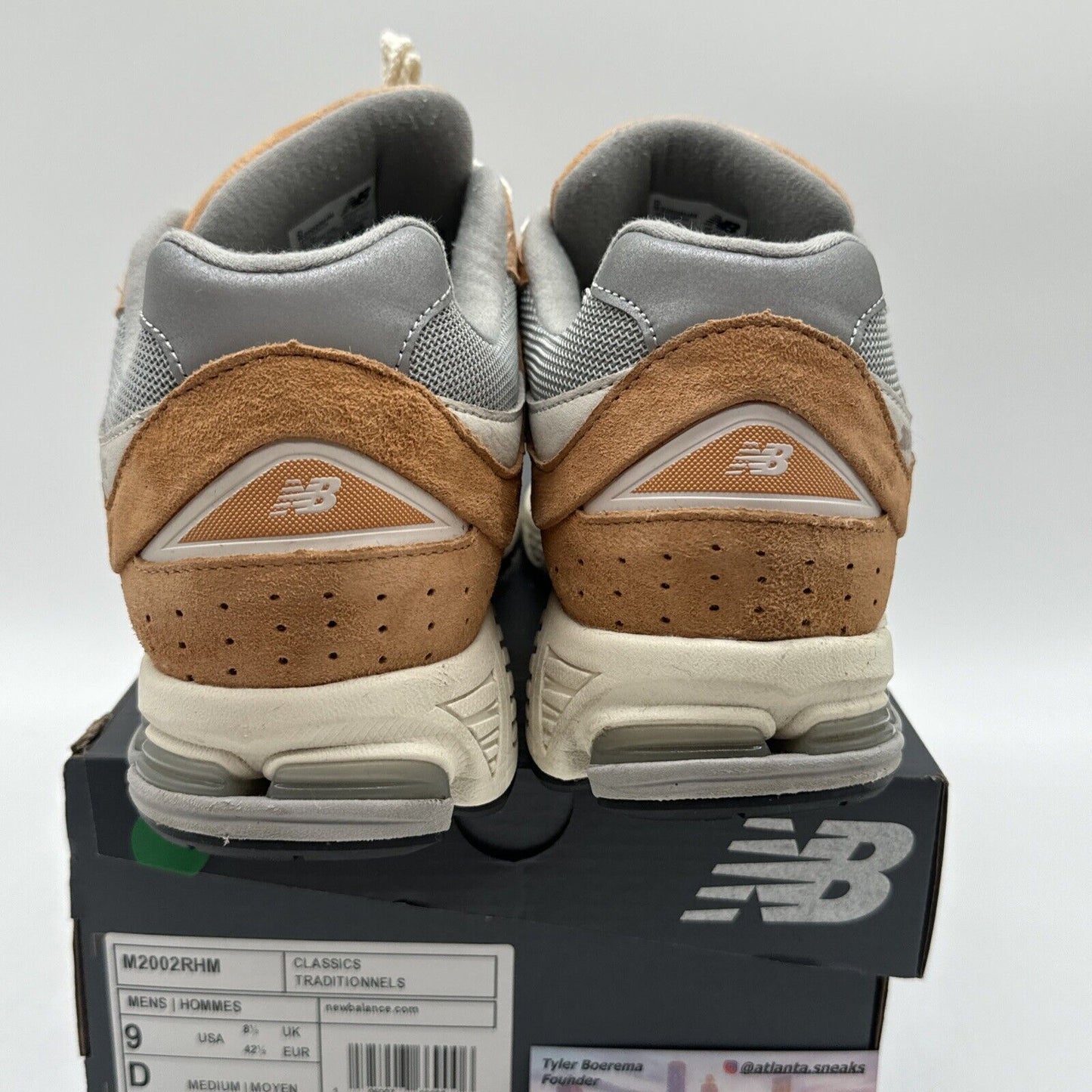 Size 9 - New Balance 2002R Sweet Caramel Brown Suede OG All Grey Comfy Nylon