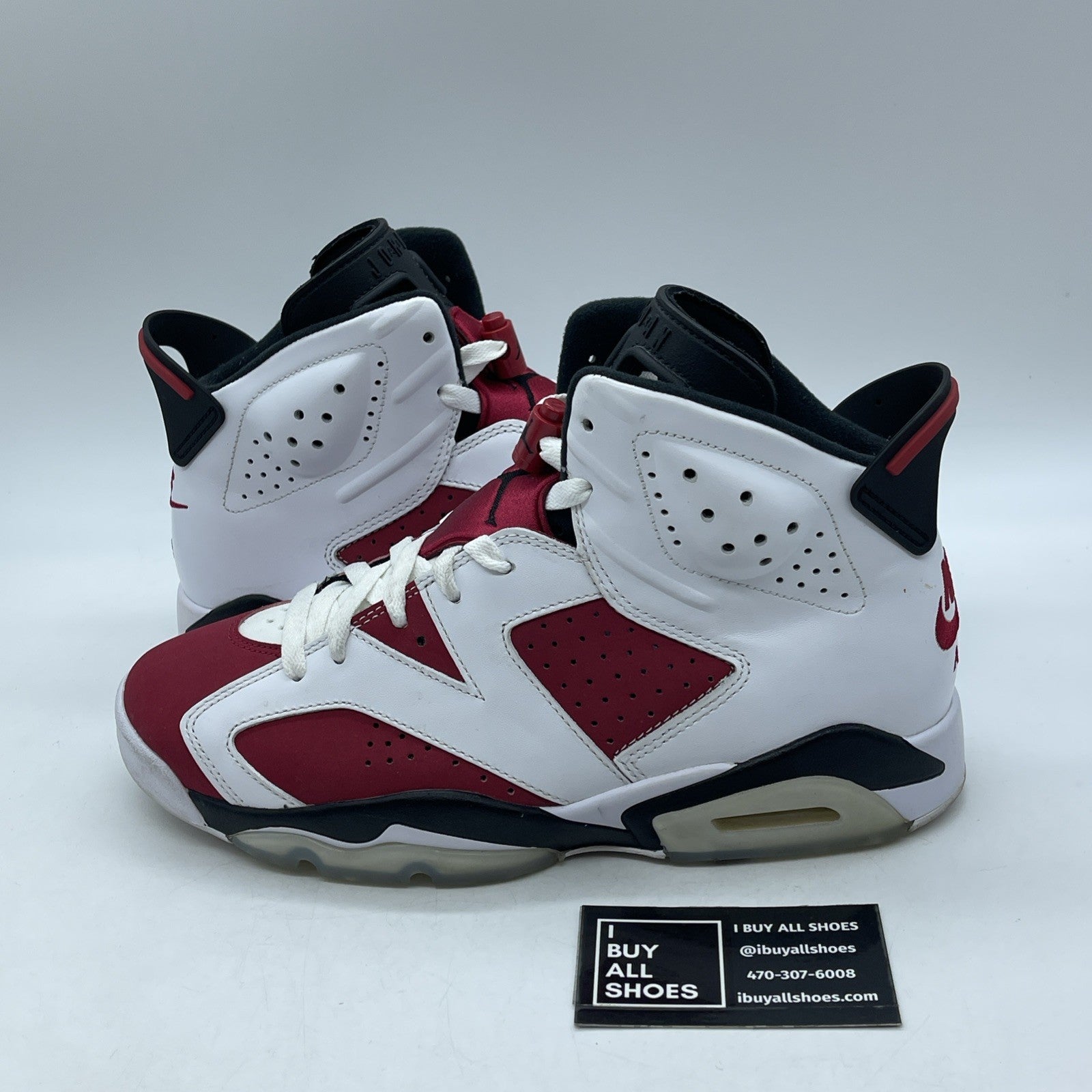 Size 8.5 - Jordan 6 Retro OG Mid Carmine White Red Leather Suede (CT8529-106)
