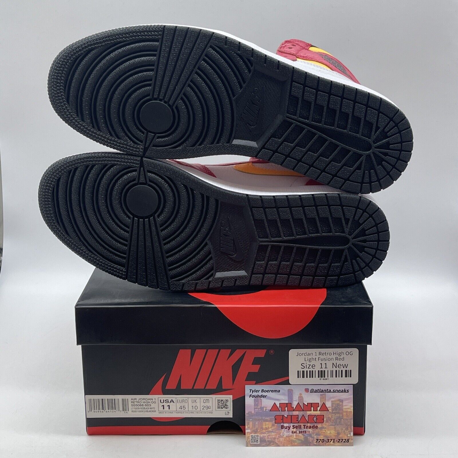Size 11 - Jordan 1 Retro High OG Light Fusion Red 2021 Leather (555088-603)