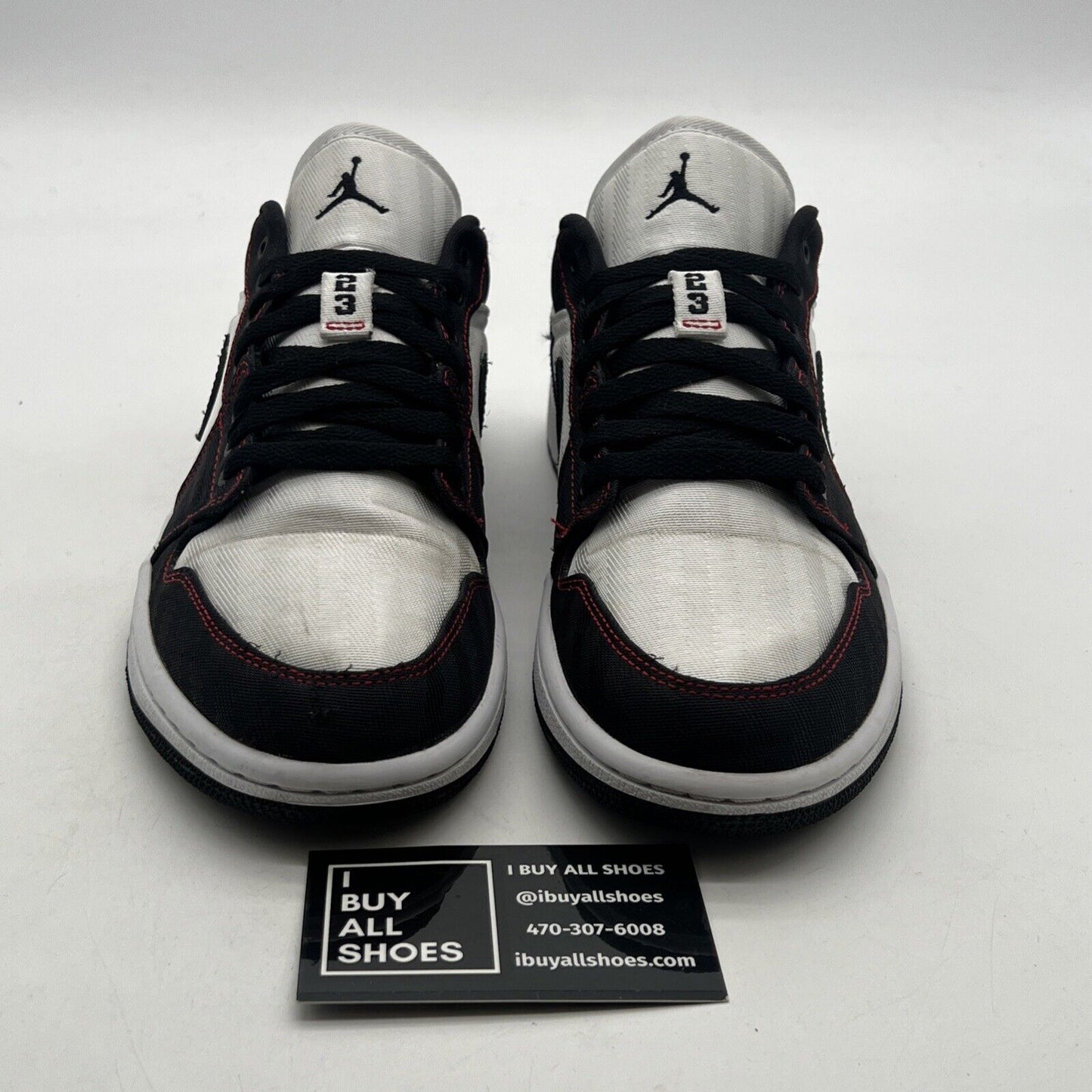 Size 8.5 - Air Jordan 1 SE Utility Low White Black Red W (DD9337-106)