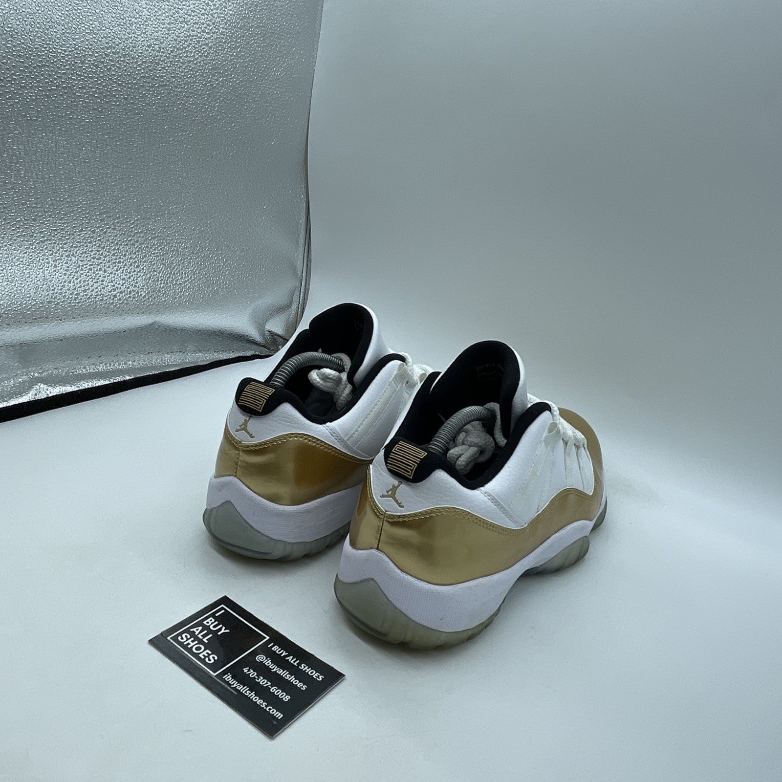 Size 9.5 - Air Jordan 11 Retro Low Closing Ceremony Gold White (528895-103)