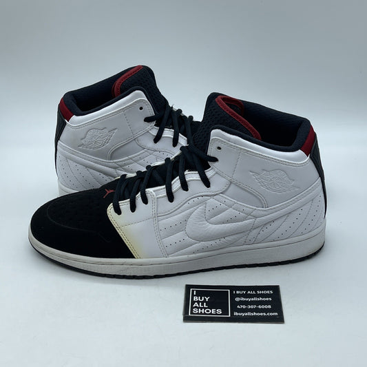 Size 11.5 - Air Jordan 1 Retro '99 White Black Suede Leather (654140-101)