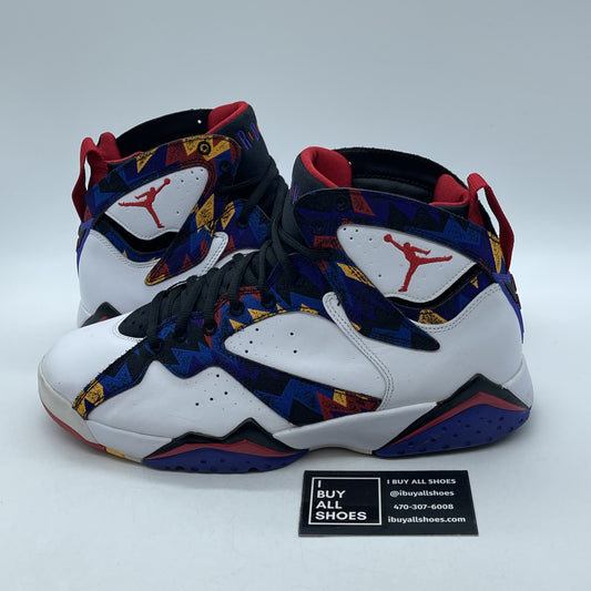 Size 9 - Air Jordan 7 Retro Sweater Blue White Leather Suede (304775-142)