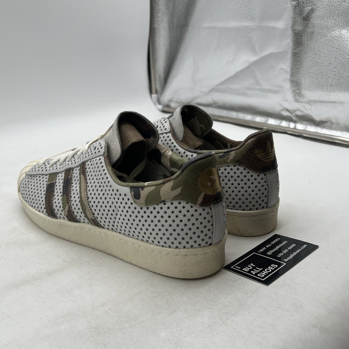 Size 13 - adidas Superstar 80s Qs Camo Stripes (Q16292)