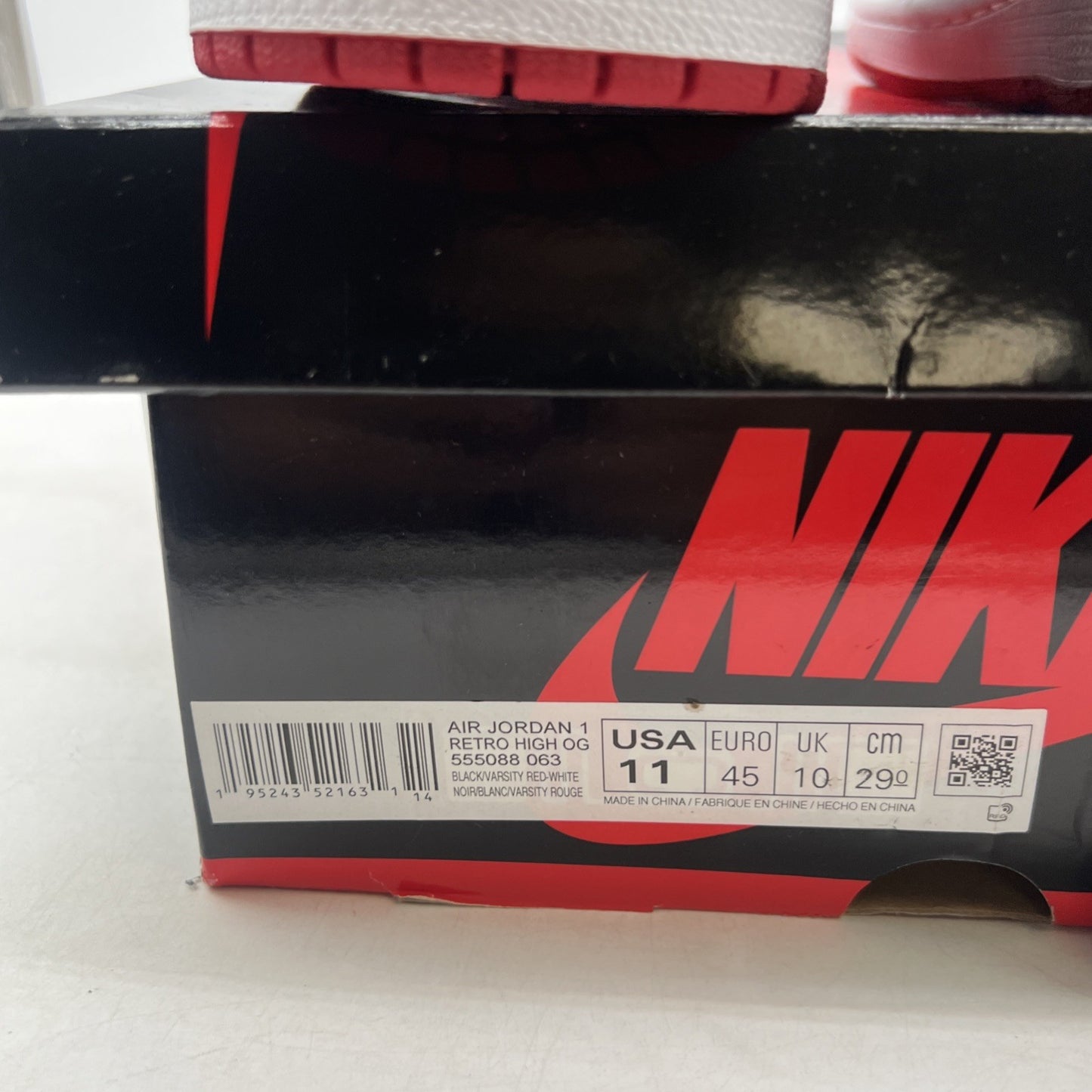 Size 11 - Air Jordan 1 Retro OG High Patent Bred (555088-063)