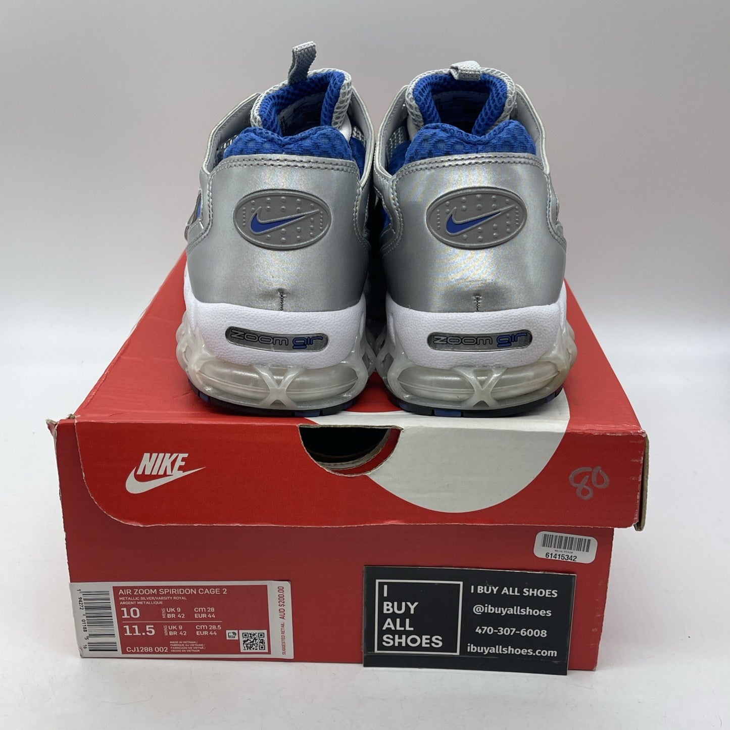 Size 10 - Nike Zoom Spiridon Cage 2 2020 Varsity Royal Blue (CJ1288-002)