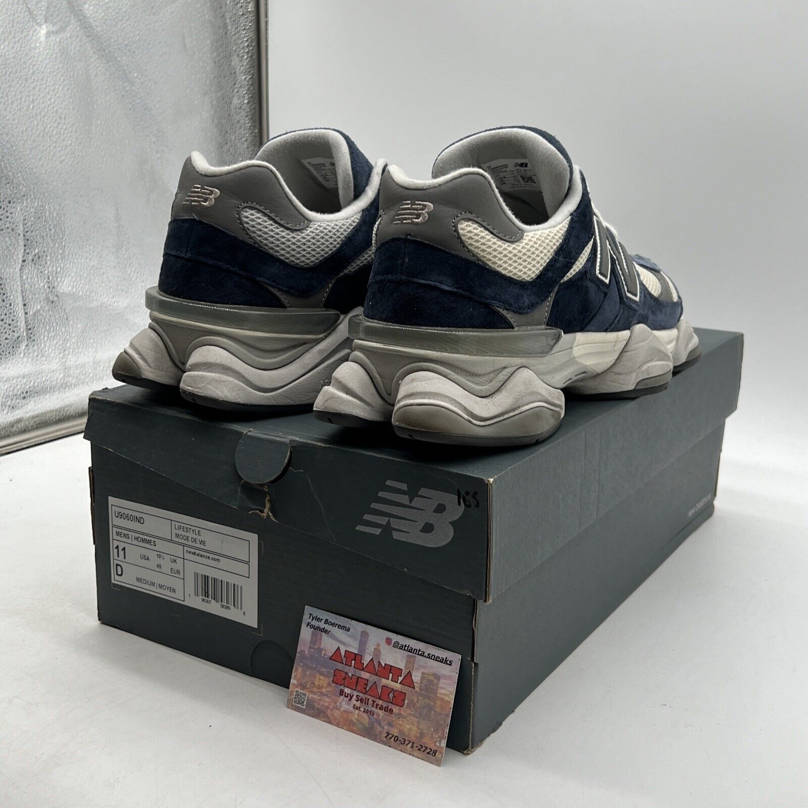 Size 11 - New Balance 9060 Natural Indigo Grey Suede Navy (U906IND)
