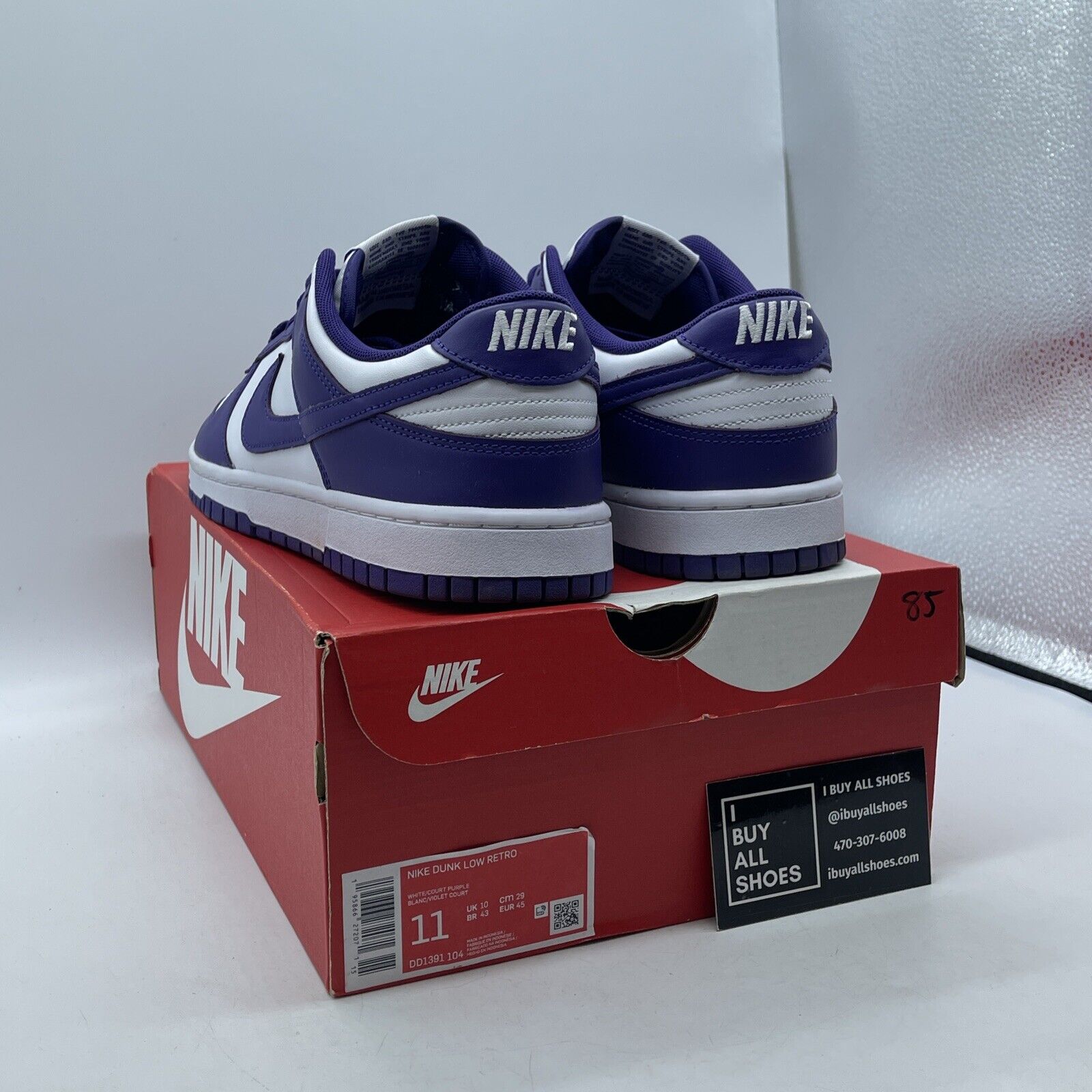 Size 11 - Nike Dunk Low Retro Court Purple White Leather Suede (DD1391-104)