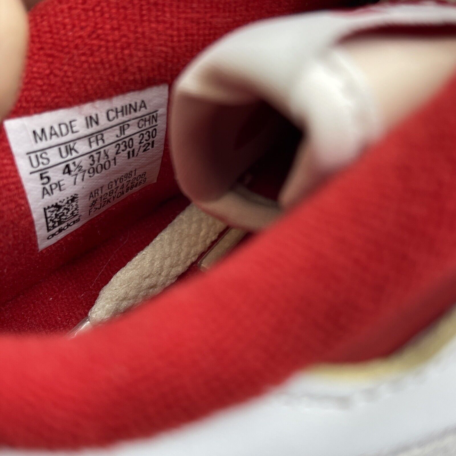 Size 5 - adidas Forum 84 Low Team Power Red White Tan (GY6981)