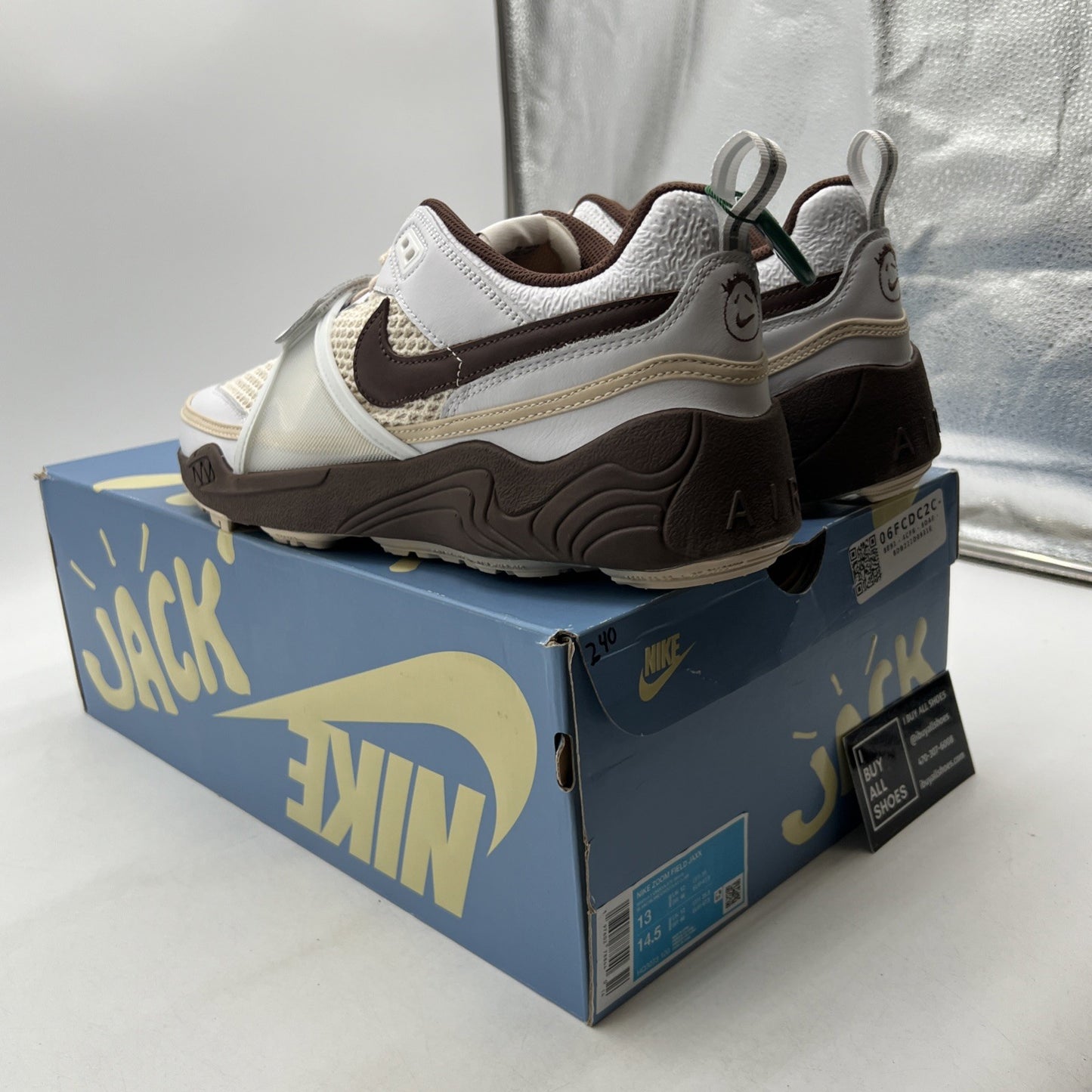 Size 13 - Nike Travis Scott x Zoom Field Jaxx Light Chocolate (HQ3073-100)