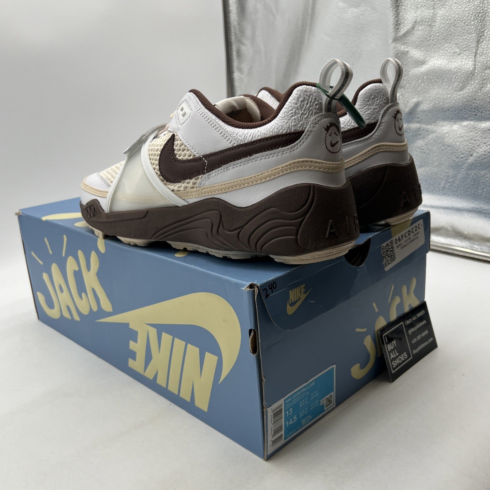 Size 13 - Nike Travis Scott x Zoom Field Jaxx Light Chocolate (HQ3073-100)