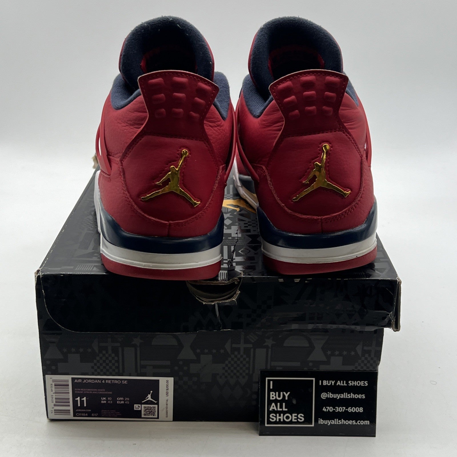 Size 11 - Air Jordan 4 Retro FIBA (CL1184-617)